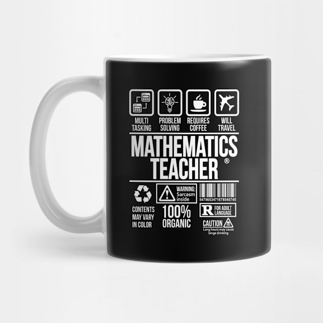 Mathematics teacher T-shirt | Job Profession | #DW by DynamiteWear